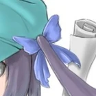 蓝色燕尾蝴蝶结