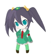 和谐你全家曲绘版绿坝娘。兼有河童版与孙渣版的人设特点并进行简化